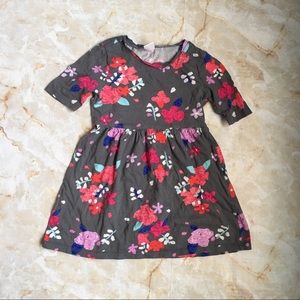Gymboree Girls Gray Floral Tunic 5/6